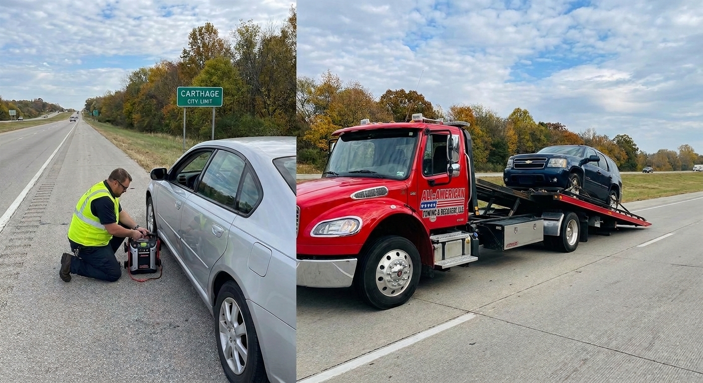Roadside assistance and tow truck service in Carthage - fast, reliable help when you need it most